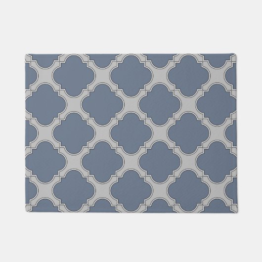 Paillasson Quatrefoil gris bleu (Devant)