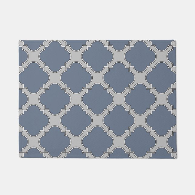 Paillasson Quatrefoil gris bleu (Devant)