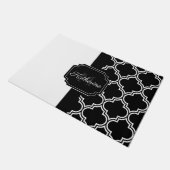 Paillasson Quatrefoil noir et blanc (Incliné)
