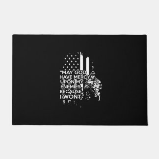 Paillasson que dieu aie pitié de mes ennemis parce que je ne 