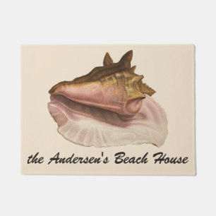 Paillasson Queen Conch Shell Seashell, Vintage Marine Life