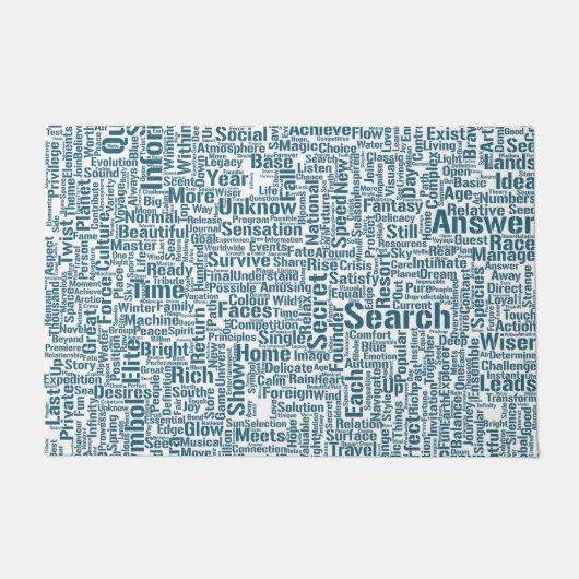 Paillasson Question Apprendre Nuage MotssTexte Motif Message (Devant)