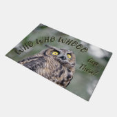 Paillasson Qui Y Va ? Funny Owl Doormat (Incliné)