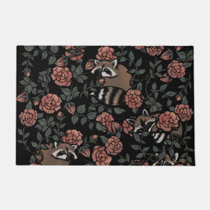 Paillasson Raccoons Rose vintage Dusty