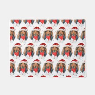 Paillasson Race de chien Dachshund Noël