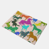 Paillasson Rainbow Horses - "Dotty about Horses !" (Incliné)
