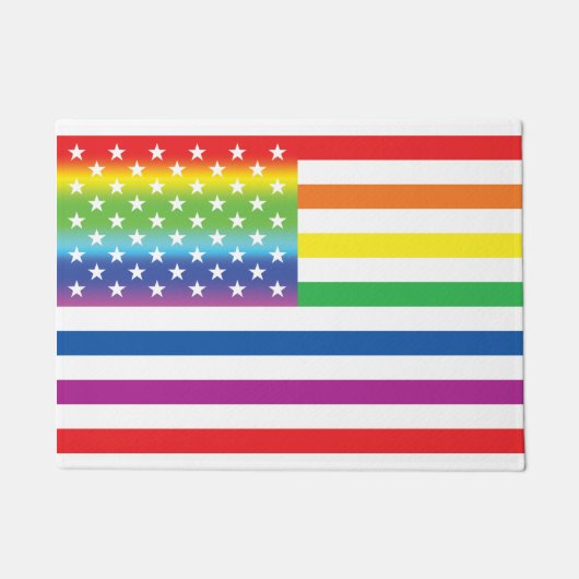 Paillasson Rainbow US Flag LGBT Pride (Devant)