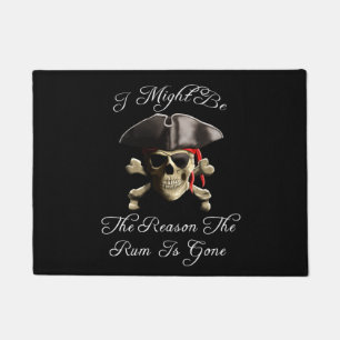 Paillasson Raisonnent le rhum est crâne allé de pirate