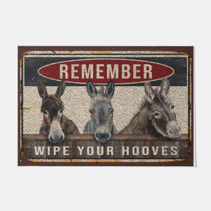 Paillasson Rappelez-vous essuyer vos Hooves Porte, Cheval