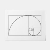 Paillasson Rapport d'or en spirale de Fibonacci (Devant)