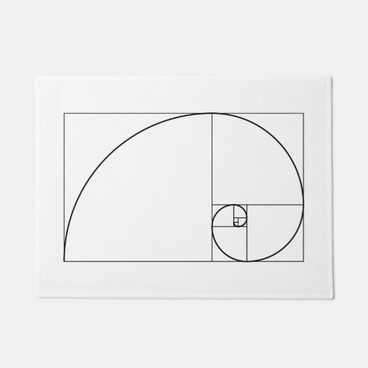 Paillasson Rapport d'or en spirale de Fibonacci (Devant)