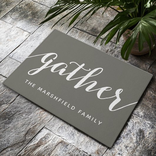 Paillasson Rassembler - Calligraphie moderne avec nom de fami