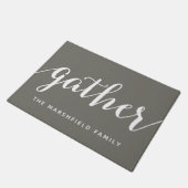 Paillasson Rassembler - Calligraphie moderne avec nom de fami (Incliné)