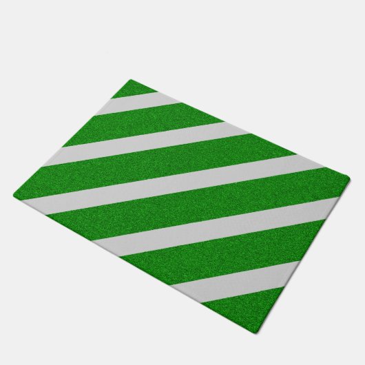 Paillasson Rayure Verte Pailletée (Incliné)