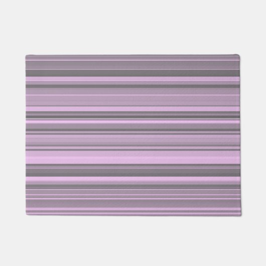 Paillasson Rayures Gris Violet (Devant)