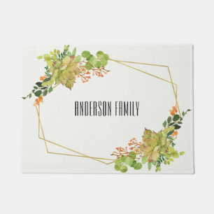 PAILLASSON RÉCHAUFFEMENT DE COULEUR D'EAU FLORALE SUCCULENT C