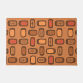 Paillasson Rectangles arrondies MCM du milieu du siècle brûlé (Devant)