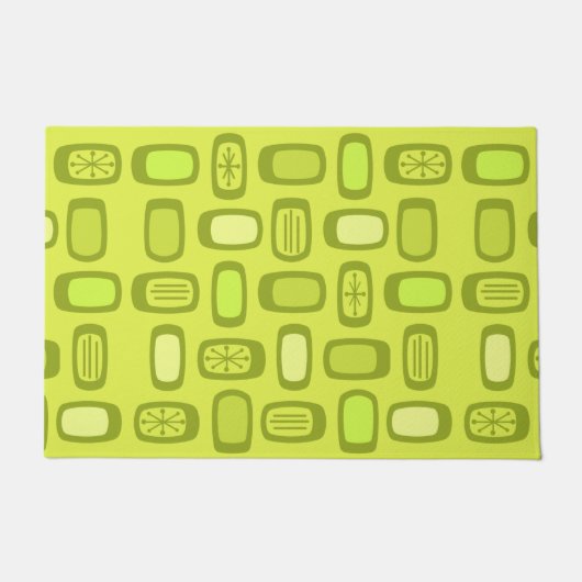 Paillasson Rectangles arrondies MCM du milieu du siècle Chart (Devant)