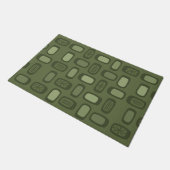 Paillasson Rectangles arrondies MCM du milieu du siècle vert  (Incliné)