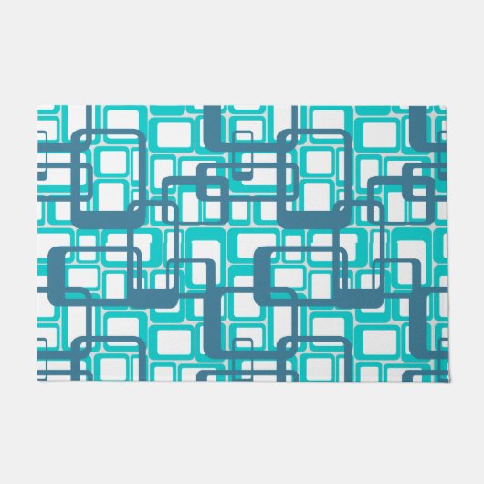 Paillasson Rectangles Modernes Ouverts de Milieu de Siècle (Devant)