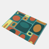 Paillasson Rectangles turquoise modernes du milieu du siècle (Incliné)
