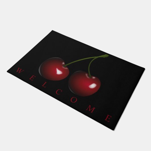 Paillasson Red Cherries - Accueil - Personnalisable (Incliné)