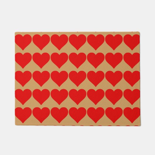Paillasson Red Heart Shape Love Classic Simple Minimalisme (Devant)
