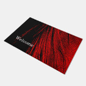 Paillasson Red Horse Mane Abstrait Welcome Mat (Incliné)
