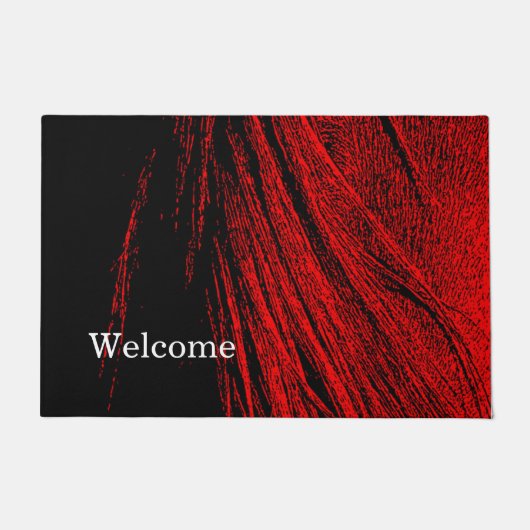 Paillasson Red Horse Mane Abstrait Welcome Mat (Devant)