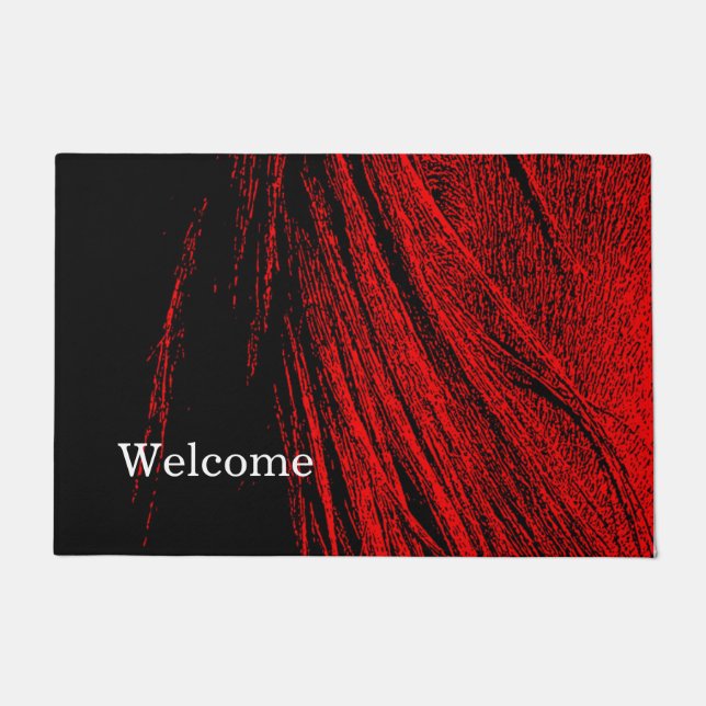 Paillasson Red Horse Mane Abstrait Welcome Mat (Devant)