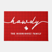 Paillasson Red Howdy Houndstooth (Devant)