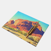 Paillasson Red Rocks and Cactus par Maynard Dixon (Incliné)