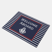 Paillasson Red White & Blue Welcome Aboard Boot Doormat (Incliné)
