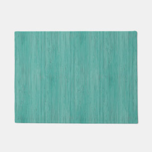 Paillasson Regard du bois en bambou bleu vert de grain