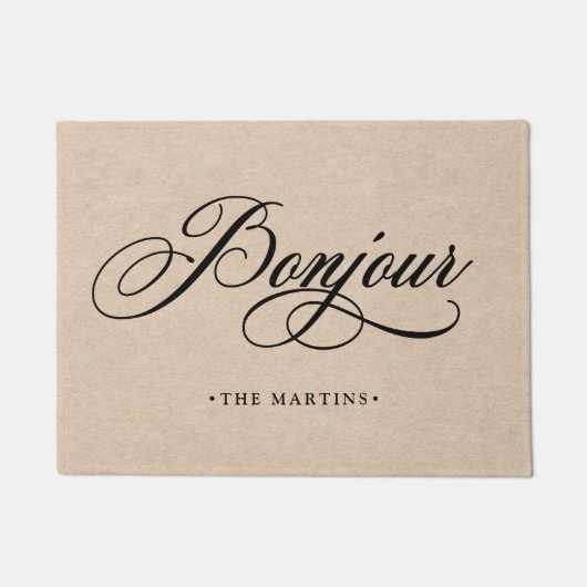 Paillasson Regard français rustique | Bonjour de Papier (Devant)