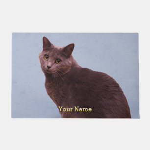 Paillasson Regarder russe de chat bleu
