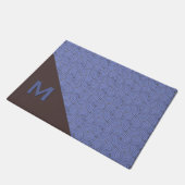 Paillasson Regency Blue et Brown Monogramme Porte Mat (Incliné)