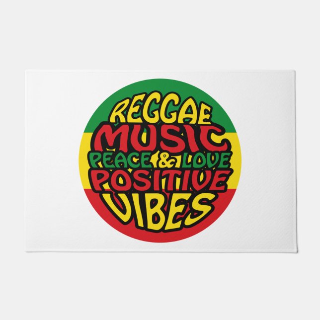 Paillasson Reggae Music with positive sayings (Devant)