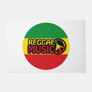 Paillasson Reggae Musique, reggae art avec symbole de paix