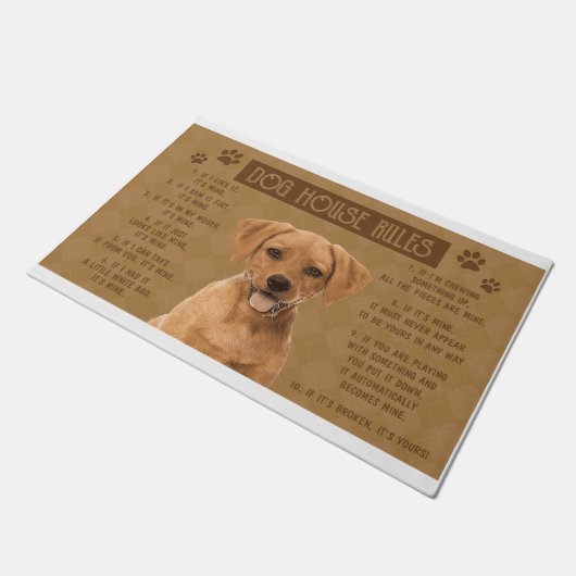 Paillasson Règlement Rhodesian Ridgeback Dog House, S'Il A Éc (Incliné)