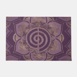 Paillasson Reiki Cho Ku Rei - pastel et or