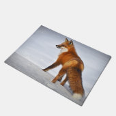 Paillasson Renard rouge en hiver (Incliné)