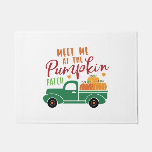 Paillasson Rencontrez-Moi Au Patch Citrouille (Devant)