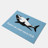Paillasson Requin - entrez à vos risques et périls (Incliné)