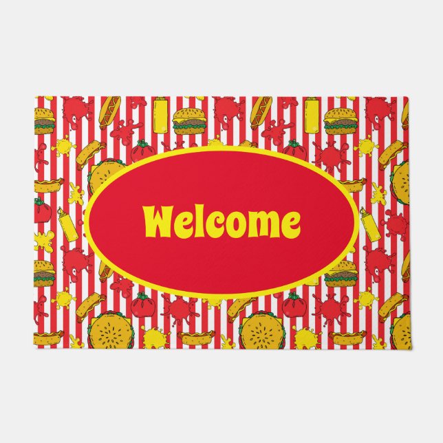 Paillasson Restauration rapide Diner, Bar et Restaurant Bienv (Devant)