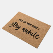 Paillasson Restez à l'heure Welcome Mat Doormat (Incliné)