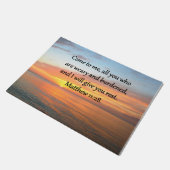 PAILLASSON RETIRER MATTHEW 11:28 SCRIPTURE VERSE SLEVER (Incliné)