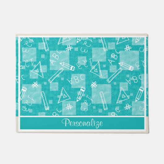 Paillasson Retour À L'École Enseignant Classe (Devant)