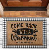 Paillasson Retour Personnalisé Avec Un Mandat Plaid