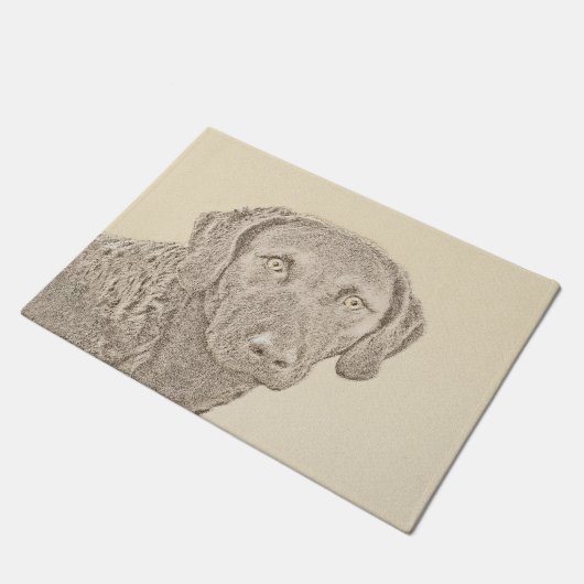 Paillasson Retriever de Chesapeake Bay Peinture originale de (Incliné)